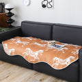 SOGA One-Seater Orange Horse Print 90x90cm Throw Blanket Sofa Cover