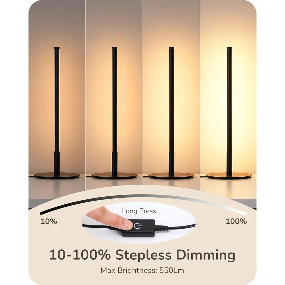 EDISHINE Upgraded LED Table Lamp, SteplDimmable Bede Lamp with 3 Color Temperature, ern Nightstand Lamp, Desk Lamp or Bedroom, L
