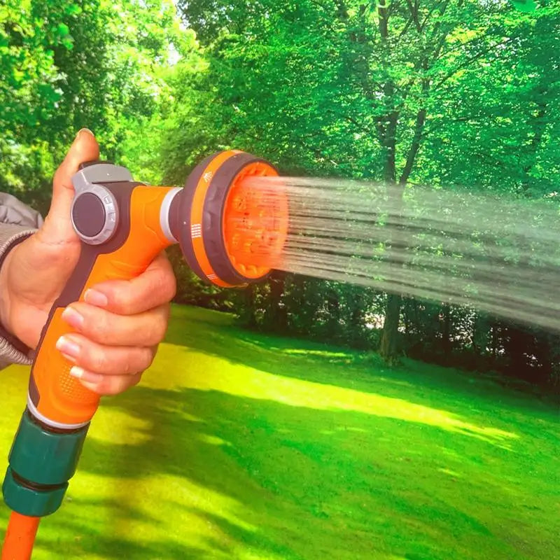 Water Hose Nozzle Water Pipe Sprayer High Pressure Hose Nozzle Leak Proof Handheld Garden Sprayer 8 Adjustable Spray Patterns