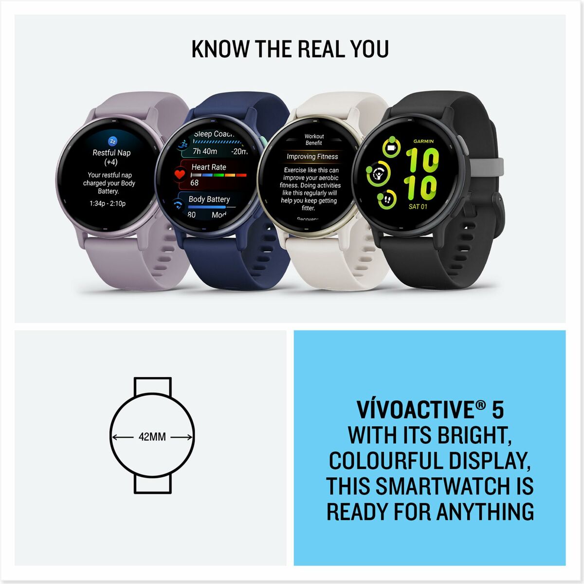 Smartwatch GARMIN Vivoactive 5 Black 1,2"