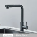 Black Pull Out Kitchen Sink Faucet Two Model Stream Sprayer Nozzle Stainless Steel Hot Cold Wate Mixer Tap Deck