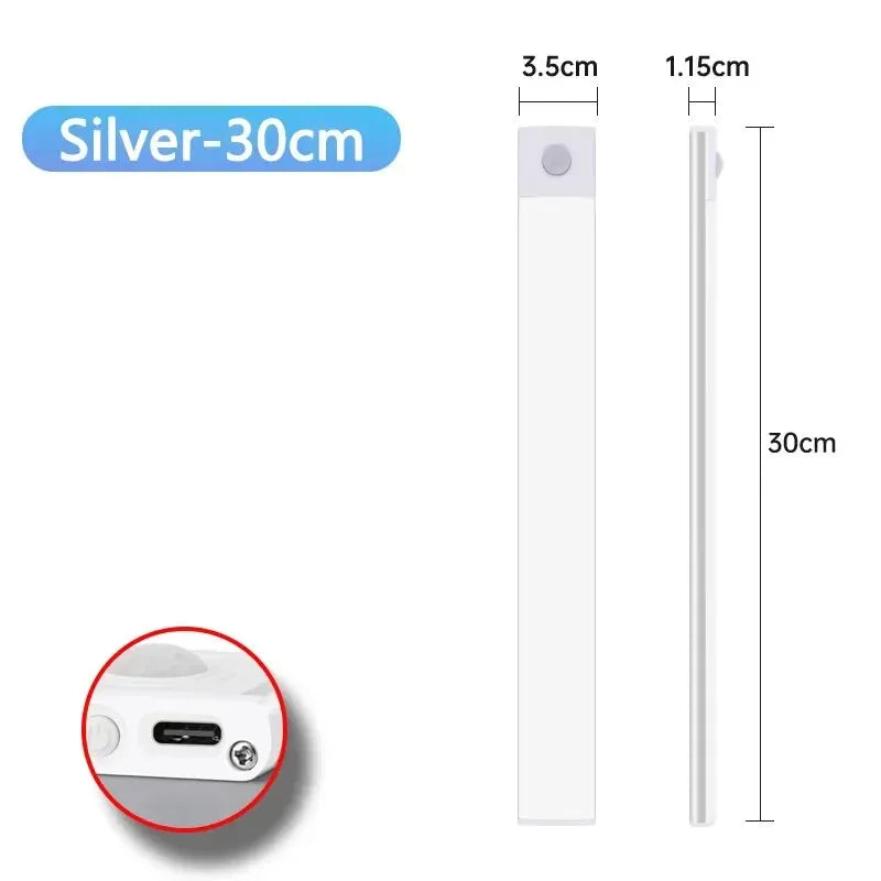Cabinet Lights Wireless Motion Sensor LED Bar Light Rechargeable Magnetic for Kitchen Closet Night Light Indoor Lighting