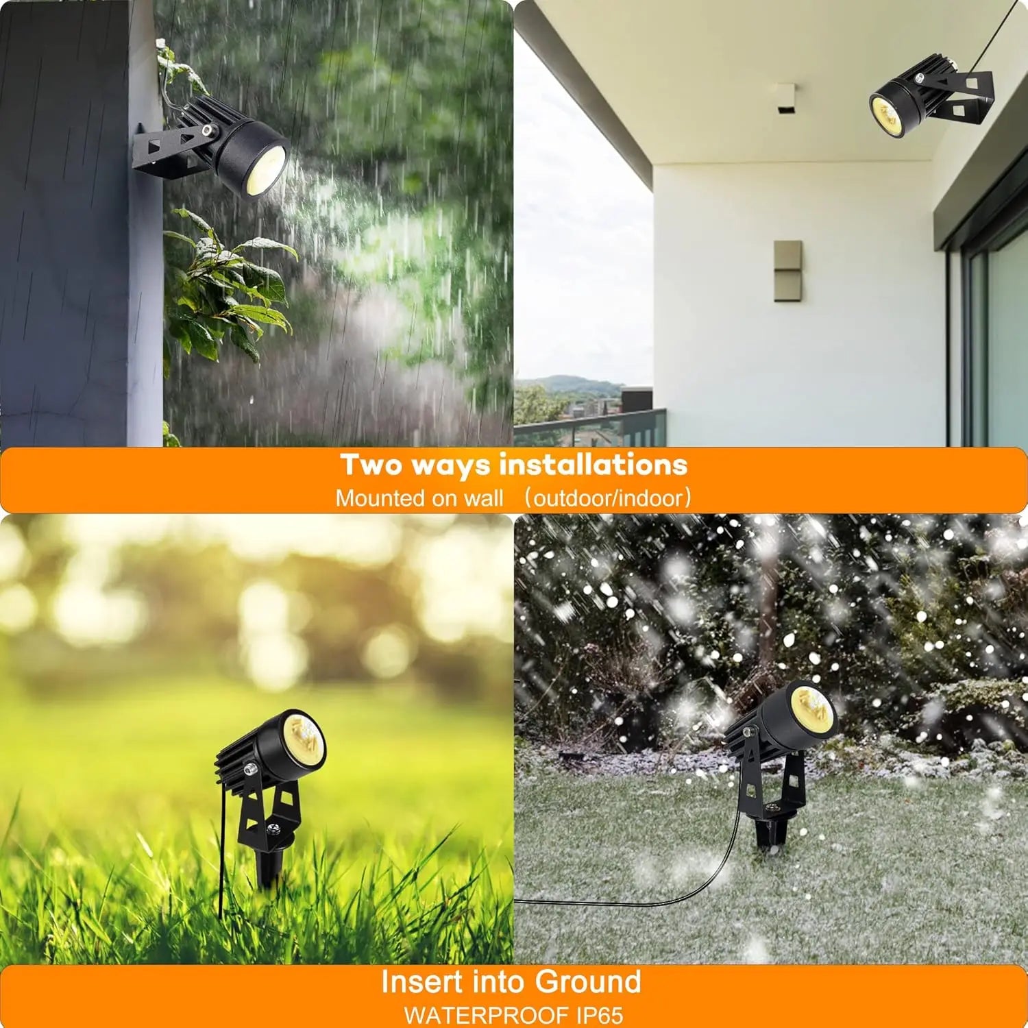 Solar-Powered Aluminum LED Spotlight for Outdoor Garden Landscape with Adjustable Angle and Waterproof Design