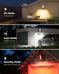 2 Pack Motion Sensor Outdoor Lights, 10000mAh Rechargeable 600 Lumen Battery Operated Wall Lights with 3 Modes and Colors