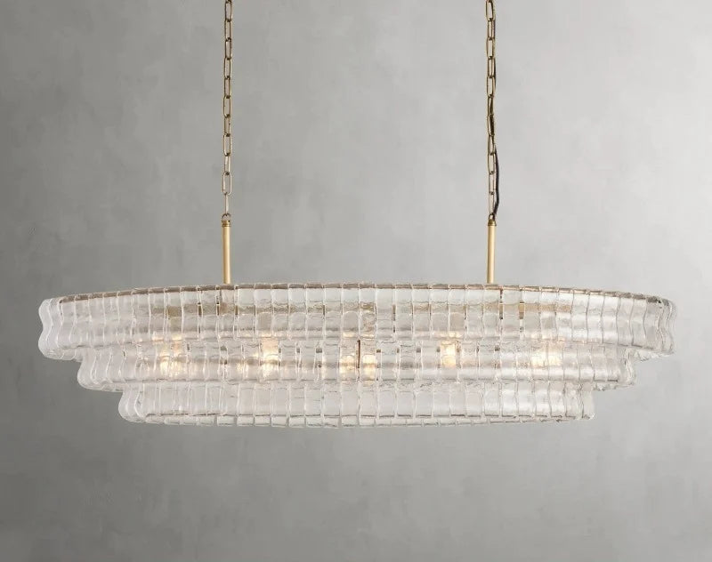 Gray Glass Ceiling Chandeliers 2026 Classic Round Hanging Lamps for Ceiling Home Decoration Lighting Gold Lustres Lamparas