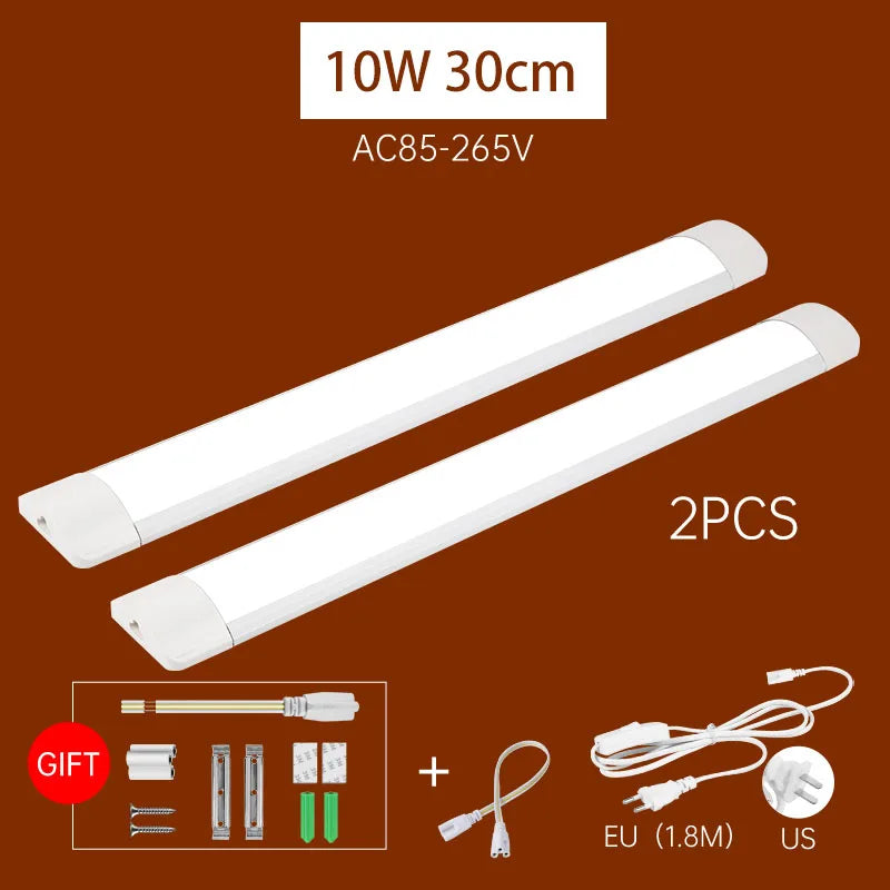 LED Light Cabinet With 1.8M Switch 0.3M/0.5M Kitchen Tube Lamp 10W/20W Super Bright For Home Bedroom Light Under kitchen Cabinet