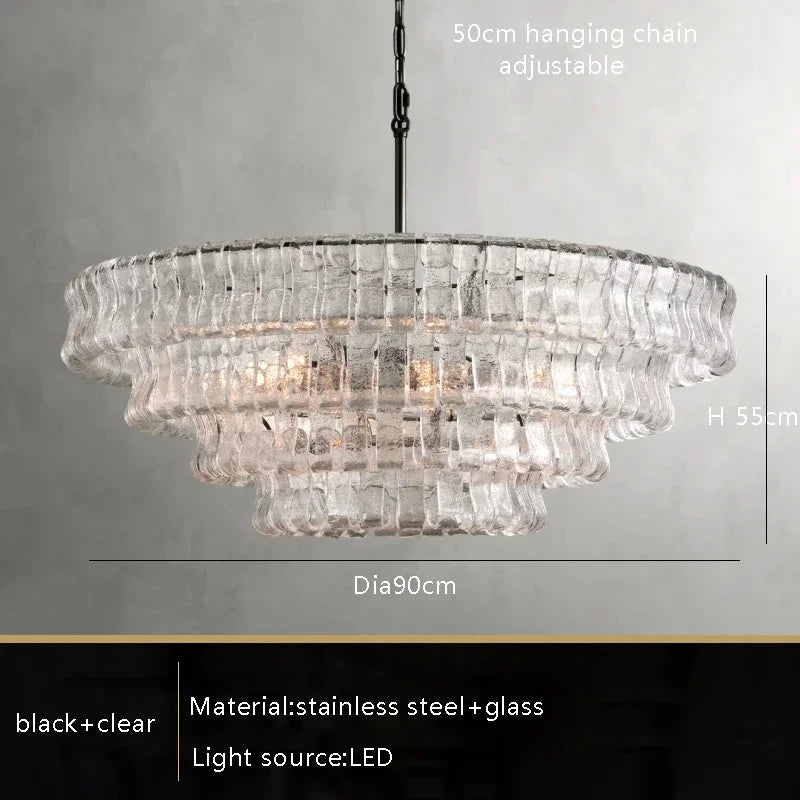 Gray Glass Ceiling Chandeliers 2026 Classic Round Hanging Lamps for Ceiling Home Decoration Lighting Gold Lustres Lamparas