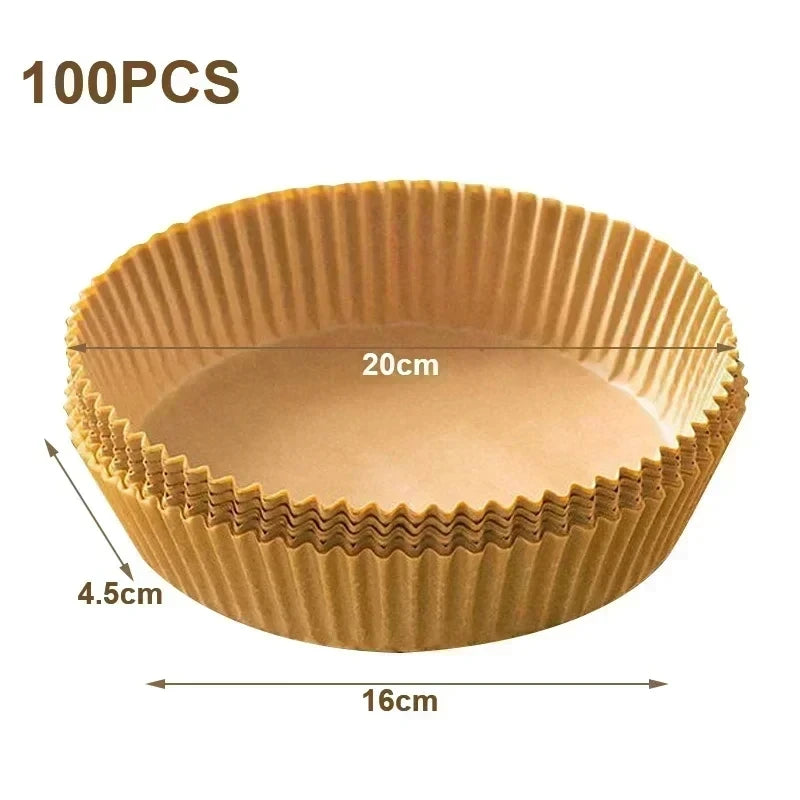 50/100pcs Square Silicone Oil Paper Mini Air Fryer Liner Suitable For Most Air Fryers Non Stick Air Fryer