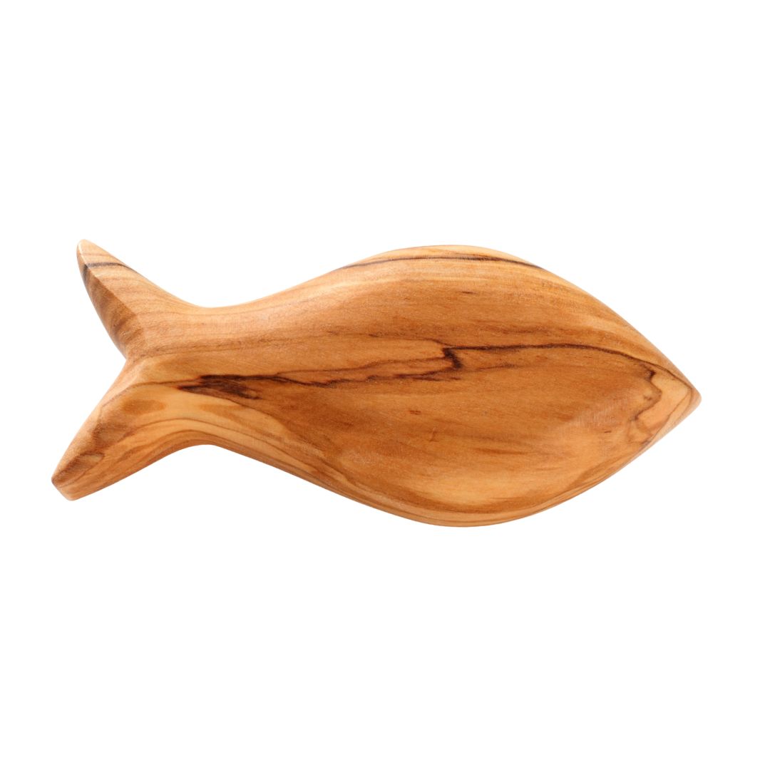 Fisch Handschmeichler aus Olivenholz