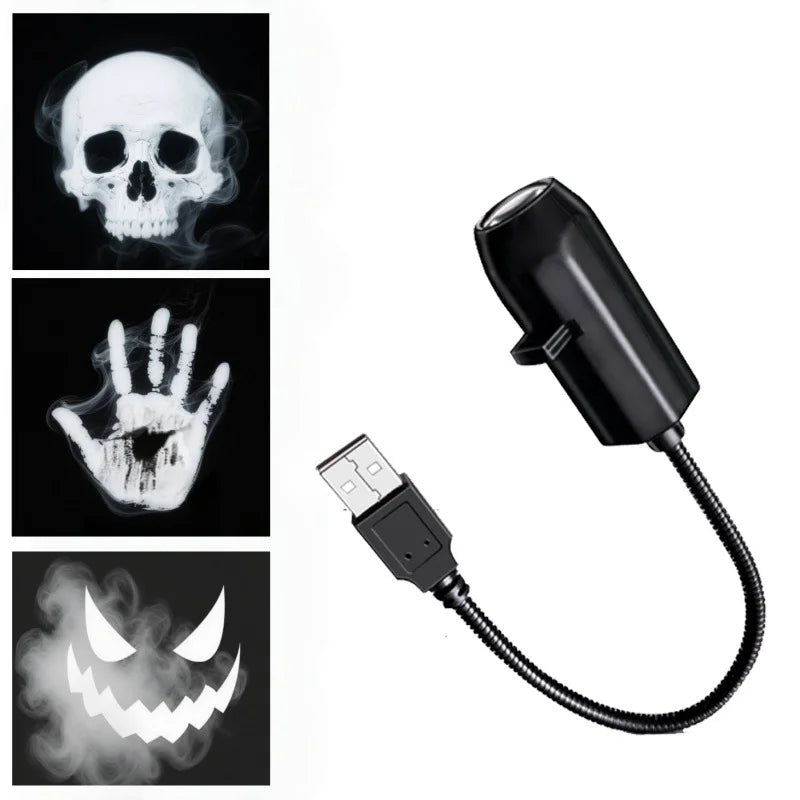 Skull Projection Lamp 1+3 Switchable Pattern Design Led Night Light Suitable for Room Wall Ceiling Decoration Halloween Gift