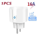 Tuya Smart Socket EU 20A Wifi Smart Plug Without Power Monitoring Smart Life APP Remote Control Support Google Assistant Alexa