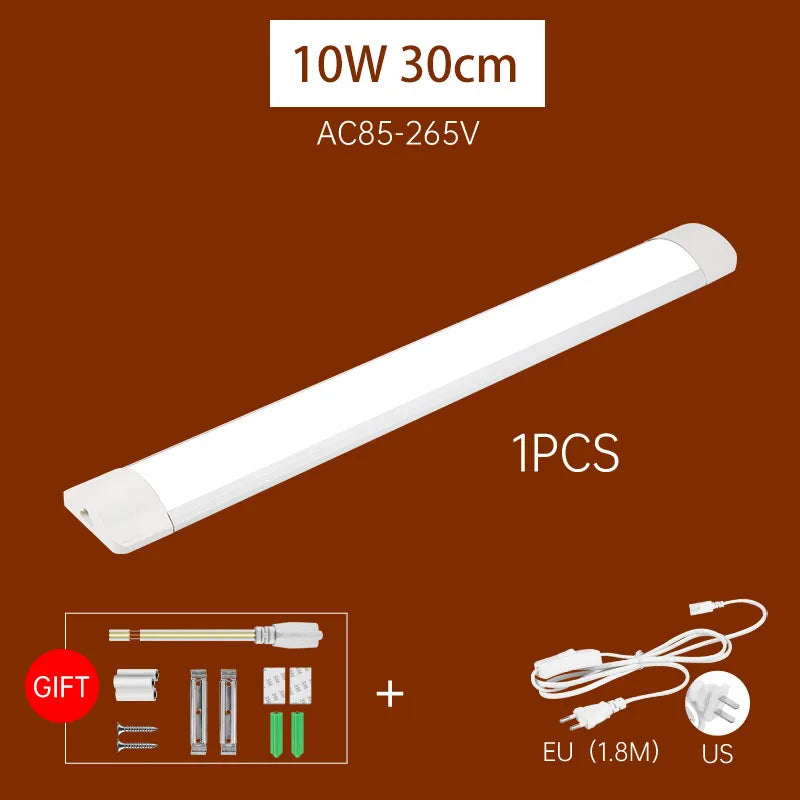 LED Light Cabinet With 1.8M Switch 0.3M/0.5M Kitchen Tube Lamp 10W/20W Super Bright For Home Bedroom Light Under kitchen Cabinet