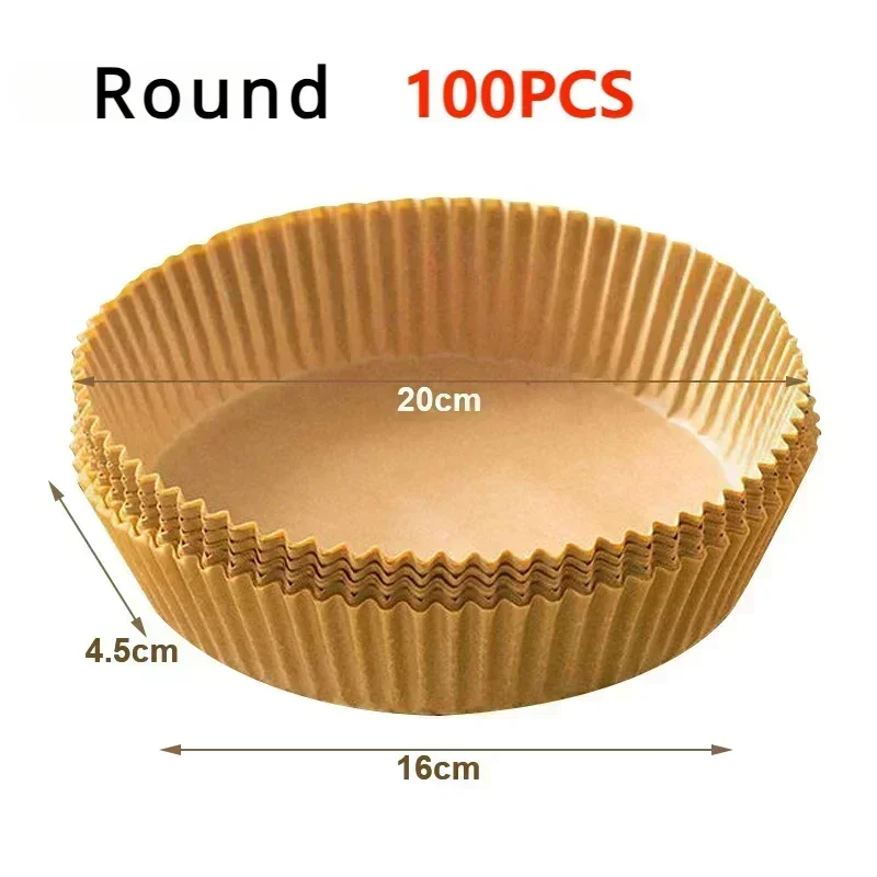 50/100pcs Square Silicone Oil Paper Mini Air Fryer Liner Suitable For Most Air Fryers Non Stick Air Fryer