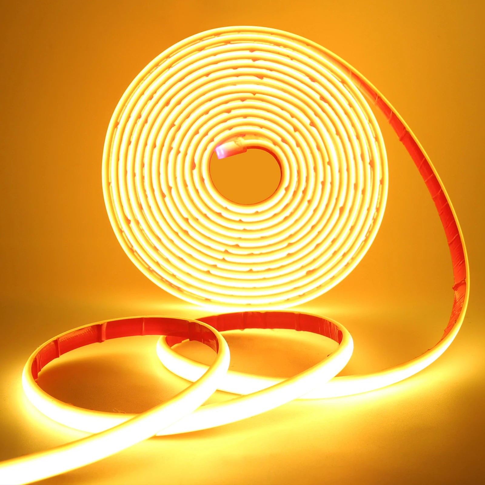 IP68 COB Solar Neon LED Light Strip 5M 24V 320LEDs/M Self-Adhesive Tape Diode Dimmable Rope Cold Natural Warm White Backlight