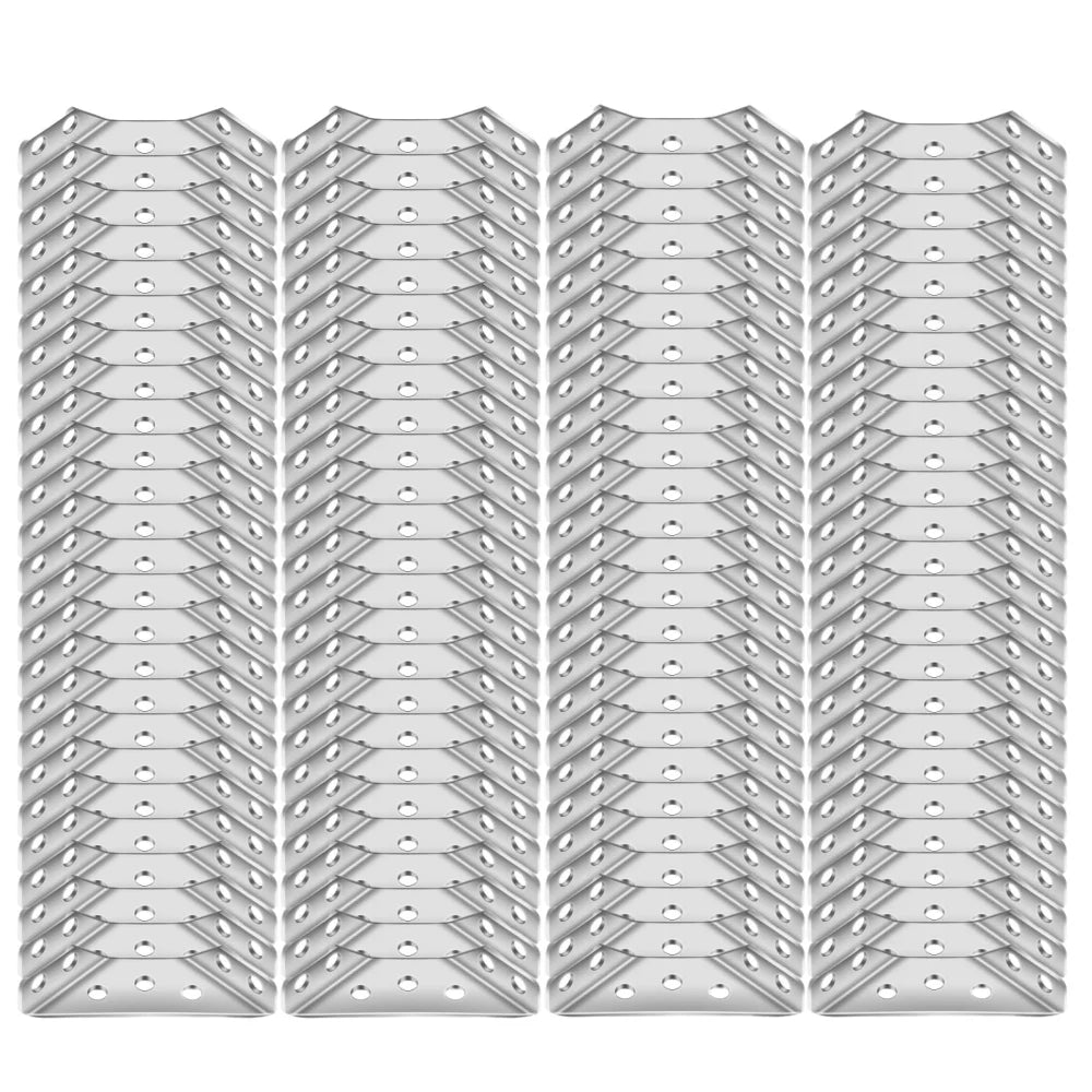 10/20/40/50pcs Thickened 90 Degrees Right Angle Stainless Steel Fixed Bracket Furniture Connectors - Home Improvement