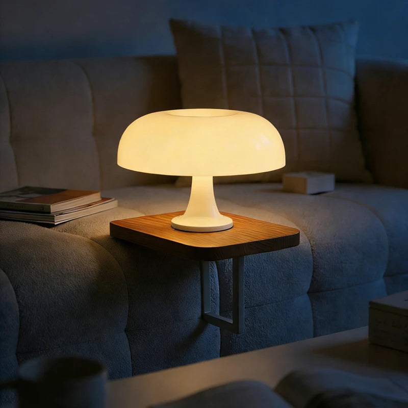 Nordic Danish Mushroom Table Lamp Creative Homestay Bedroom Study Bedside Ambient Decor Lamp