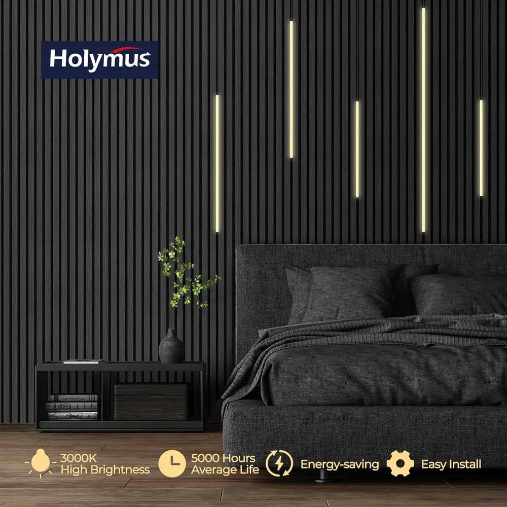 6PCS Self-Adhesive Dimmable LED Light Strips, 3000K Warm White with Touch Control, for Wood Wall Panels, Stairs, Board, Under Ca