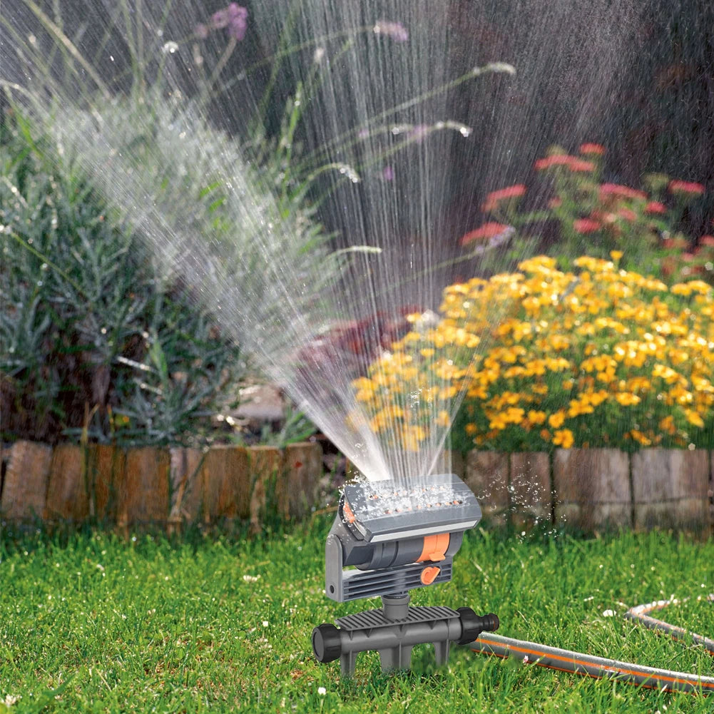 Oscillating Sprinkler Automatic Garden Sprinkler Adjustable Flow Lawn Swing Sprinkler Watering Device for Plants Grasses Flowers
