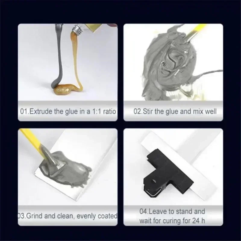 ZEXEF High Temperature Glue for Metal Welding Strength Repair Resistant Magic AB a Plastic Wood B Adhesive Purpose Bi Component