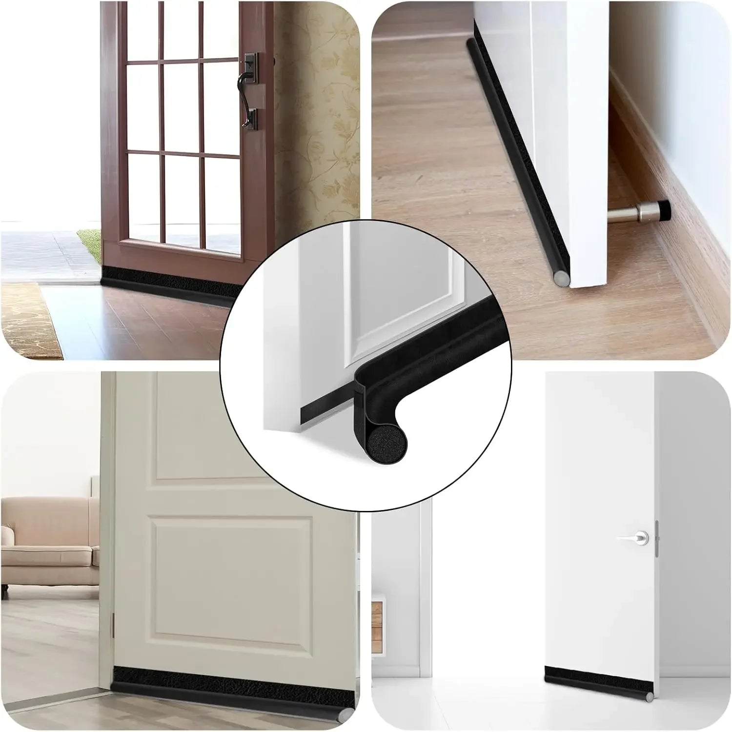 1PC Adjustable Door Bottom Draft Stopper Weather Stripping Door Sweep Under Draft Blocker Insulator Weatherstrip Acoustic Foam