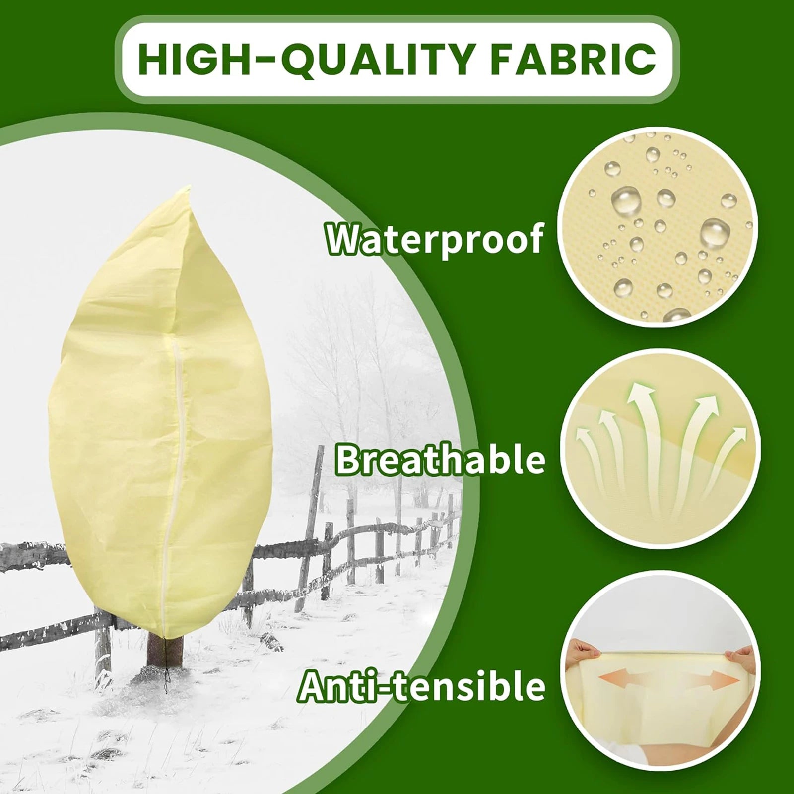 Plant Cover Anti Frost Blanket Trees Winter Freeze Protection Reusable Drawstring Closure Bag for Dwarf Trees Plants Shrubs