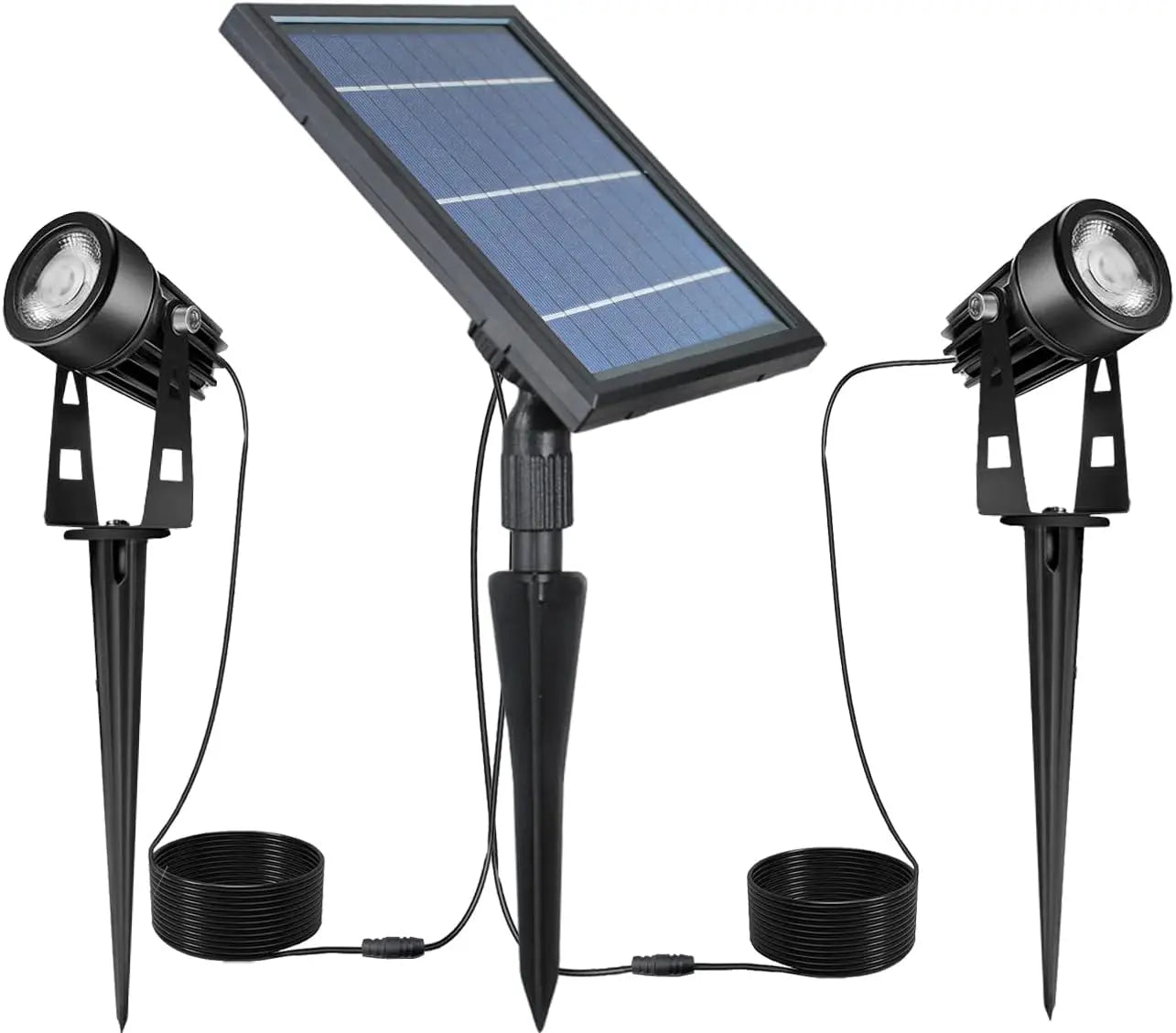 Solar-Powered Aluminum LED Spotlight for Outdoor Garden Landscape with Adjustable Angle and Waterproof Design