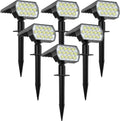 6 Pack Solar Spot Lights Outdoor, 65 LED 3 Modes IP68 Waterproof Landscape Lights for Garden Driveway Walkway