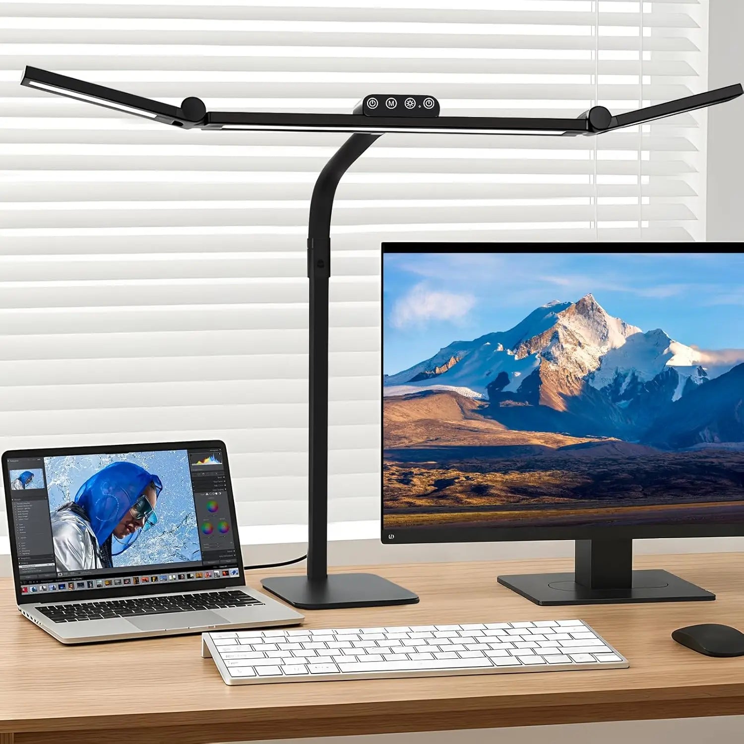 Adjustable LED Desk Lamp with Dimmable Light, 28.2" Gooseneck for Home Office Reading Study
