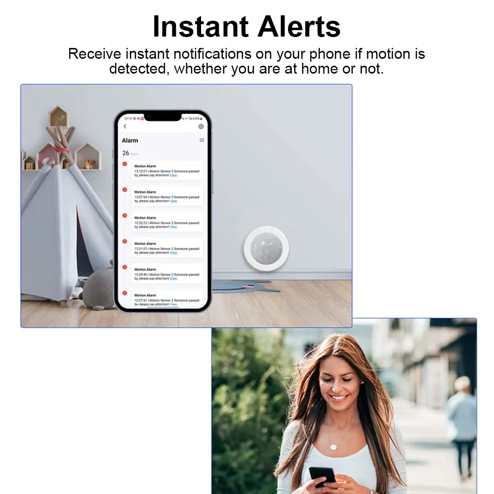 EWelink Zigbee With/No A Stand Pir Motion Sensor Movement Human Body Infrared Detector Security Alarm Sensor Works With APP