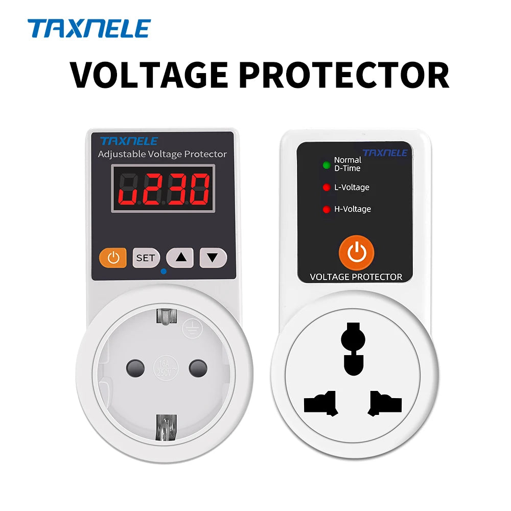 Voltage Protector Socket AC 220V Adjustable and Fixed 16A Voltage Protector Socket Voltage Safety Refrigerator