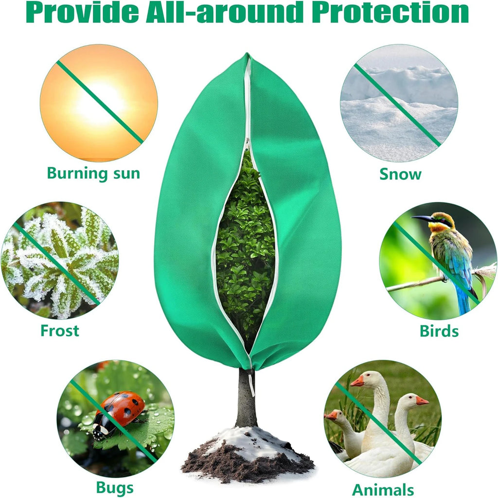 Plant Cover Anti Frost Blanket Trees Winter Freeze Protection Reusable Drawstring Closure Bag for Dwarf Trees Plants Shrubs