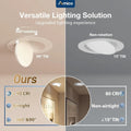 6 Pack 6 Inch 5CCT Gimbal LED Recessed Lighting, 360°&90° Adjustable Eyeball Directional Downlight, Dimmable, 2700K/3000K/3500K/