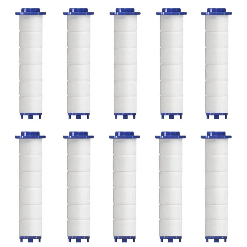 Hand Shower Filters, Set of 10 Replacement Filters for Hard Water, Remove Chlorine and Harmful Substances More Effectively
