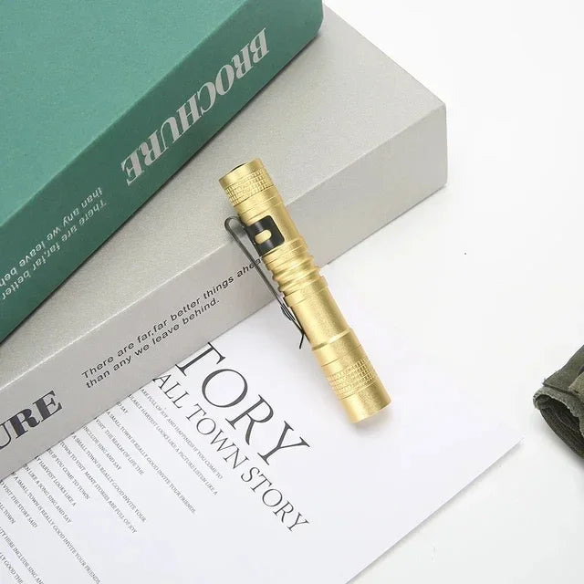 Portable Mini LED Pen Flashlight with Pen Clip Handheld Ultra Pocket Torch Use AAA Battery for Outdoor Camping Emergency Lamp