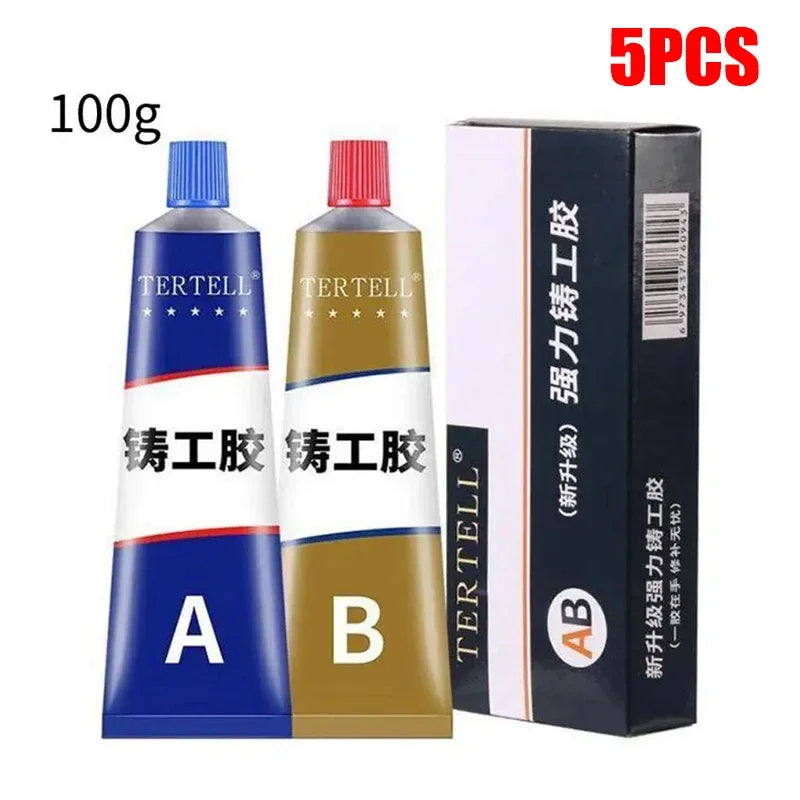 ZEXEF High Temperature Glue for Metal Welding Strength Repair Resistant Magic AB a Plastic Wood B Adhesive Purpose Bi Component