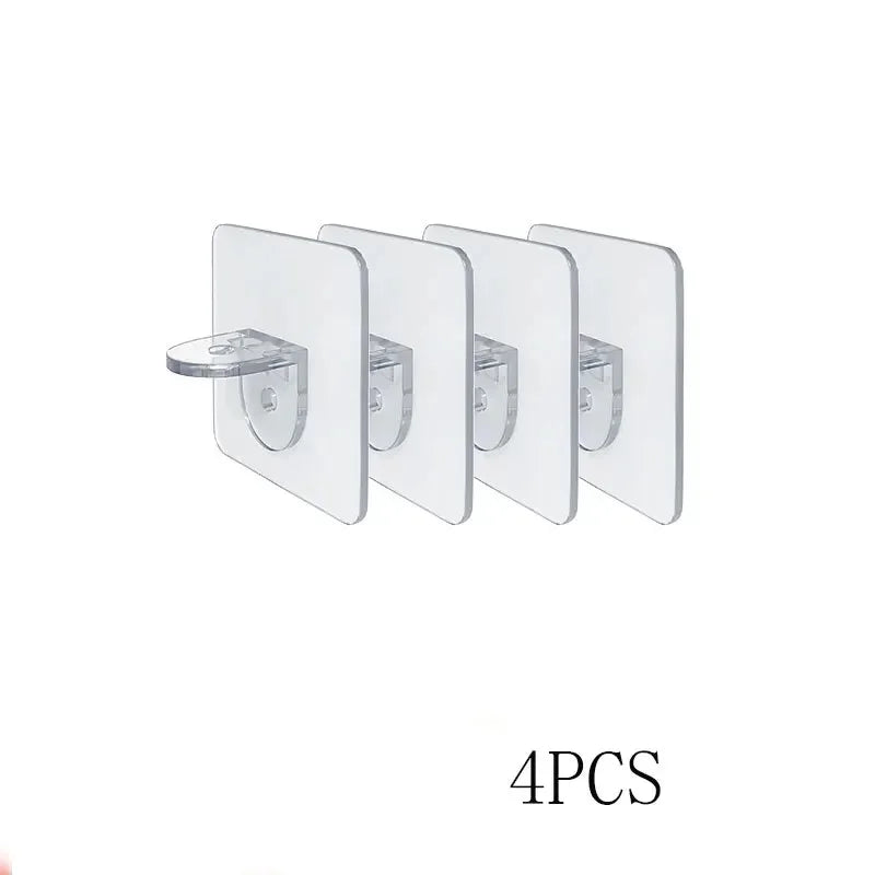 4/10pcs Wardrobe Divider Brackets Non-Marking Sticky Kitchen Cabinet Divider Brackets Anti-Side Slip Layer Support Brackets