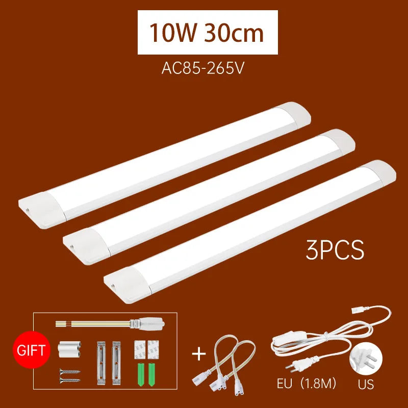 LED Light Cabinet With 1.8M Switch 0.3M/0.5M Kitchen Tube Lamp 10W/20W Super Bright For Home Bedroom Light Under kitchen Cabinet