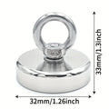 D16~D42mm Super Strong Neodymium Fishing Hook N52 Heavy Duty Rare Earth Neodymium with Countersunk Hole Eyebolt Salvage Magnetic