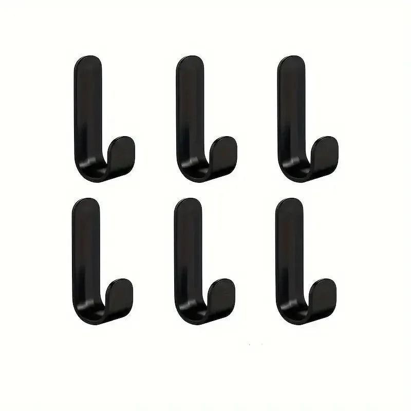 2Pcs Strong Self-Adhesive J-hook Waterproof Adhesive Hanging,Bathroom Towel Key Kitchen