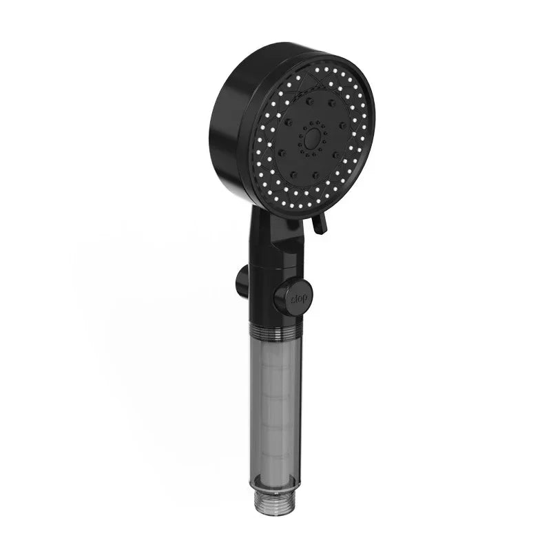 10 Spray High-Pressure Water Saving Filtered Shower Head Handheld Showerhead Fall Resistance Black White Bathroom Shower Nozzle