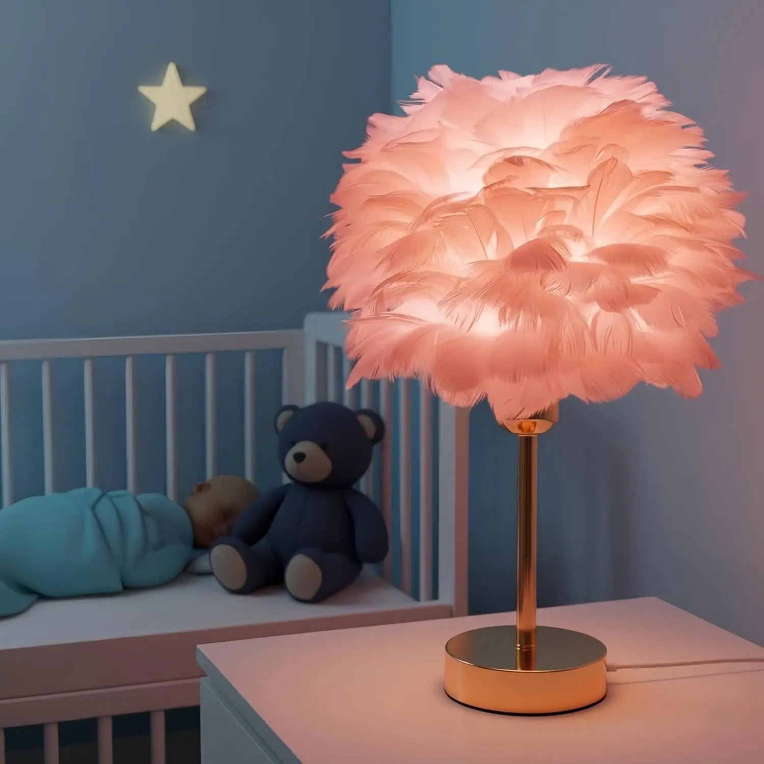 Smart Touch Control Bedside Lamp with USB Charging, Alexa Compatible, Dimmable RGB Night Light for Bedroom or Nursery