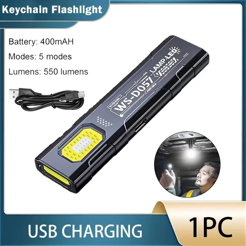 LED Hat Clip Flashlight USB-C Rechargeable 800LM Birght Torch Light- With Magnet, Portable Mini Flood Work Light/Pocket Lantern