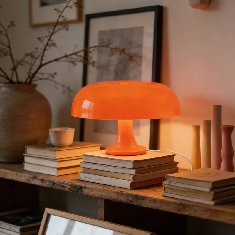 Nordic Danish Mushroom Table Lamp Creative Homestay Bedroom Study Bedside Ambient Decor Lamp