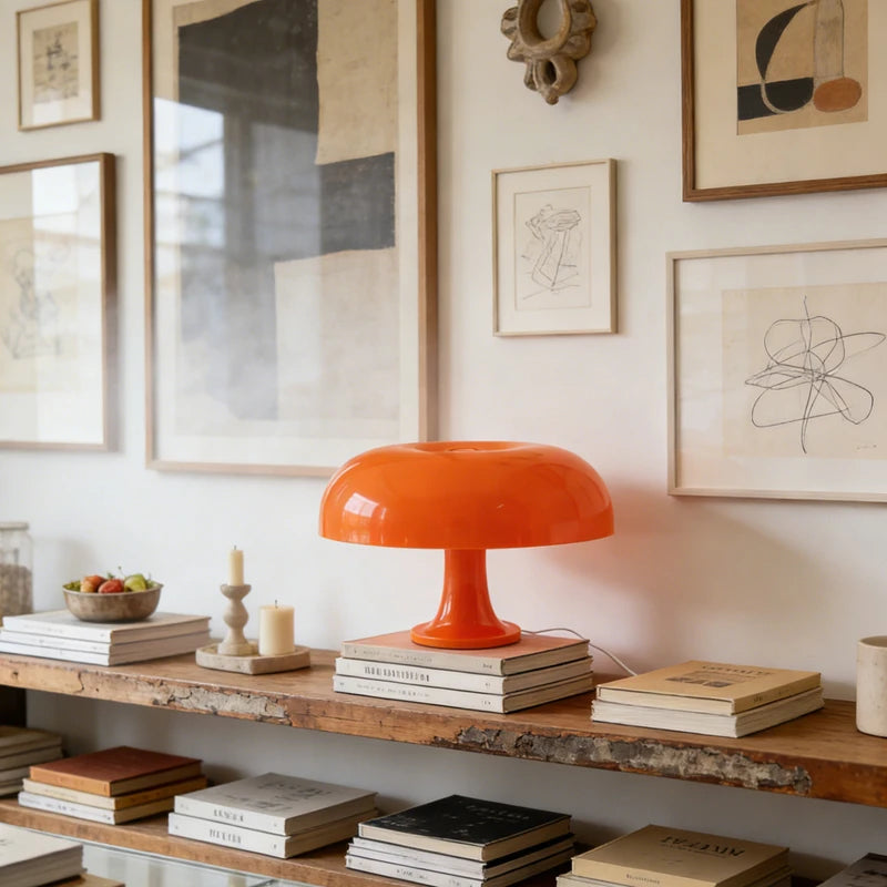 Nordic Danish Mushroom Table Lamp Creative Homestay Bedroom Study Bedside Ambient Decor Lamp