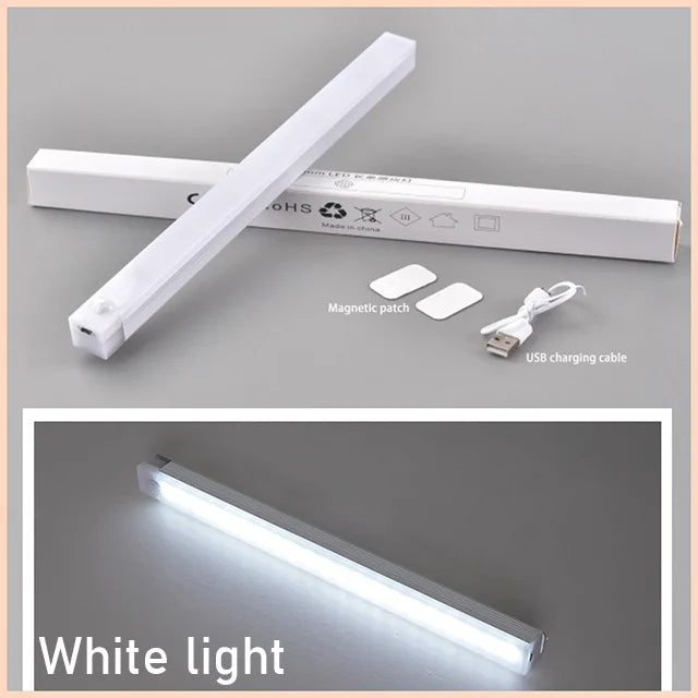LED Motion Sensor Light Type C Rechargeable Light Wireless LED Night Light Cabinet Wardrobe Lamp Staircase Backlight For Kitchen