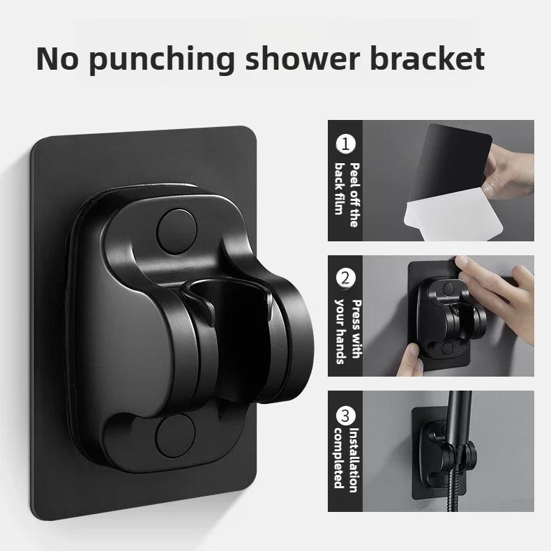 Black 5 Modes Shower Head Adjustable High Pressure Water Saving Shower Head Water Massage Shower Head Bathroom Accessories