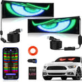 Devil Eyes LED Light for Cars Flexible Scrolling LED Display App Control Dynamic DIY Pattern Text Eye Lights for Car Windshield