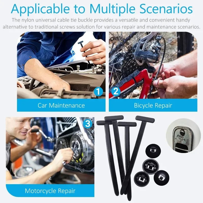 New Heavy Duty Nylon Cable Ties Universal Self Locking Zip Ties for Car Repair Daily Use Office Organization  Cable Marker