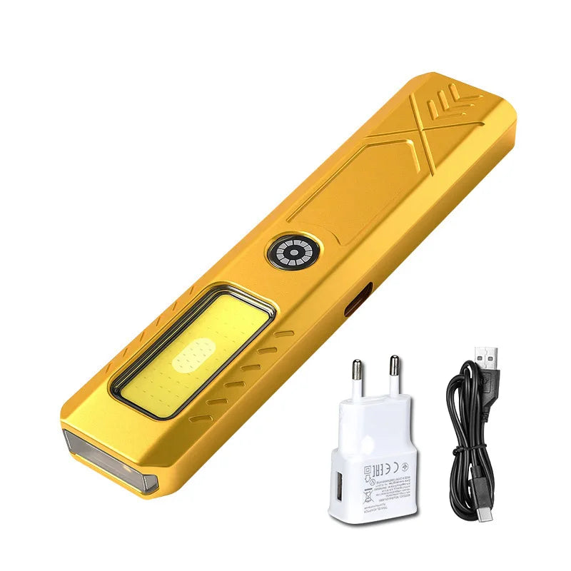 LED Hat Clip Flashlight USB-C Rechargeable 800LM Birght Torch Light- With Magnet, Portable Mini Flood Work Light/Pocket Lantern