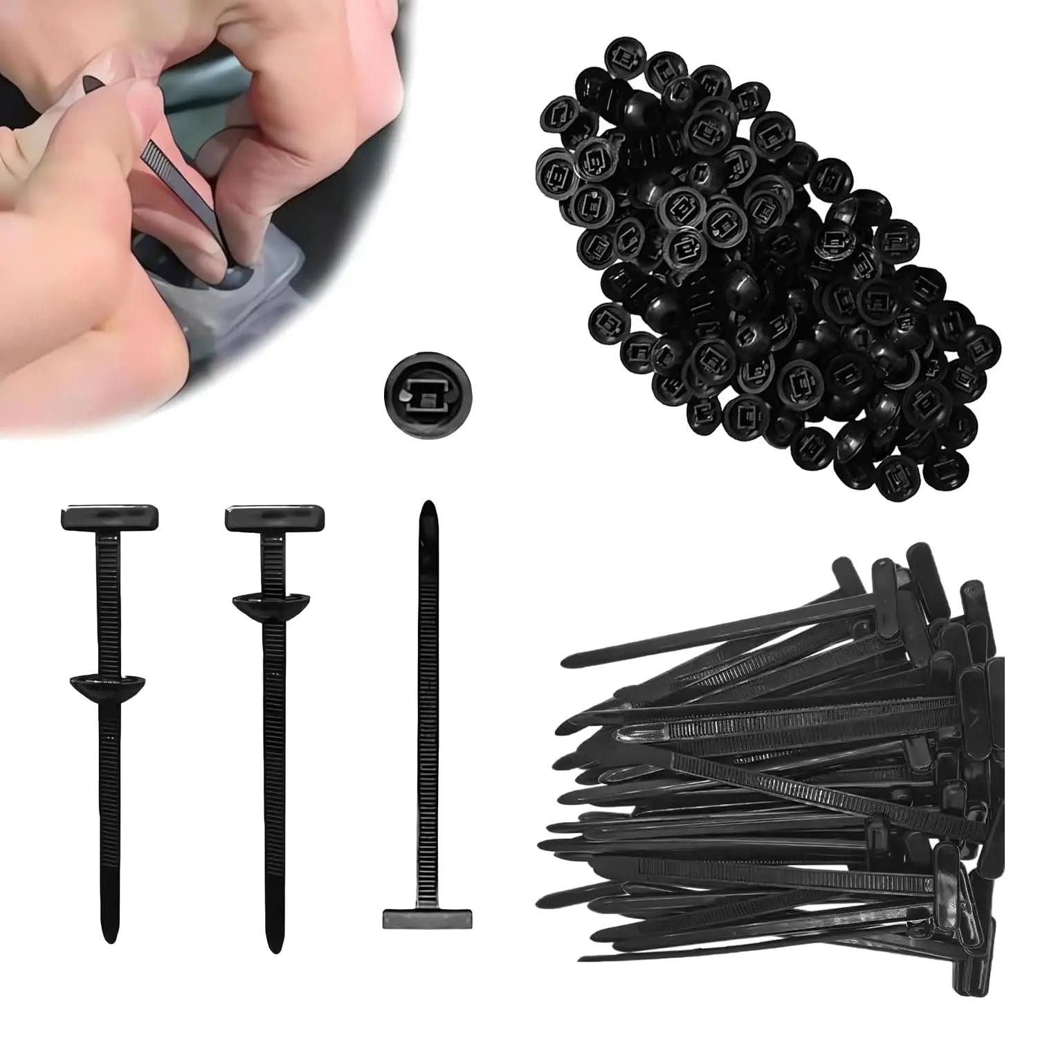 New Heavy Duty Nylon Cable Ties Universal Self Locking Zip Ties for Car Repair Daily Use Office Organization  Cable Marker